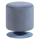 Islen pouf avec pied pivotant bouclé bleu