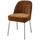 Vogue dining chair 3D chenille mid brown chrome leg