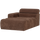 Novi chaise longue element arm links ribstof mokkabruin