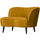 Sara lounge fauteuil droite velours ocre