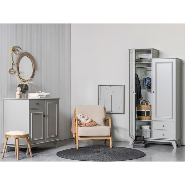 Lily storage cabinet pine clay, room setting