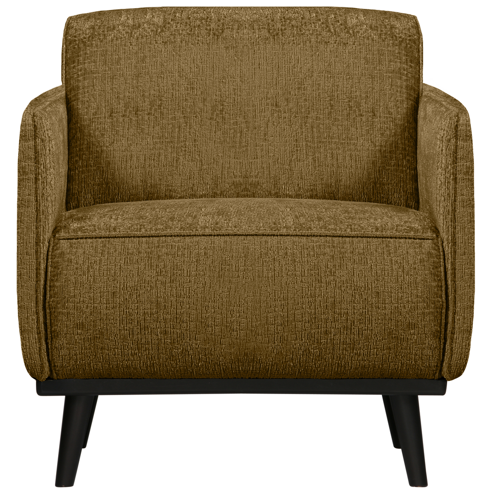 Statement arm chair structure velvet brass, front view