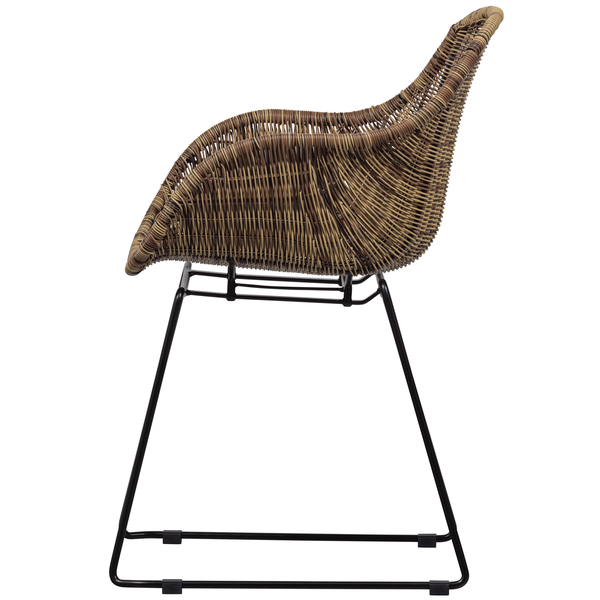 Willow garden chair natural, left side