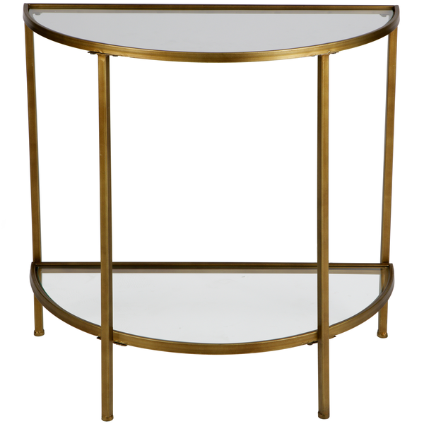 Goddess sidetable antique brass, vue de face