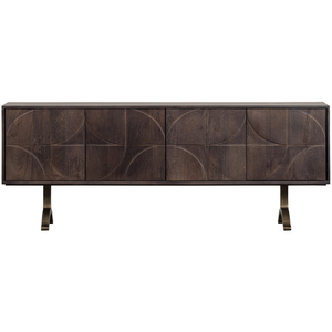 Draw dressoir mango hout walnoot, vooraanzicht