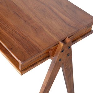 Compartment desk wood brown, detail