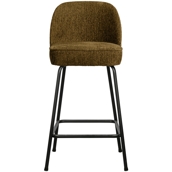 Vogue tabouret de bar 65 cm structure velvet brass, vue de face