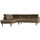 Rodeo corner sofa left velvet taupe