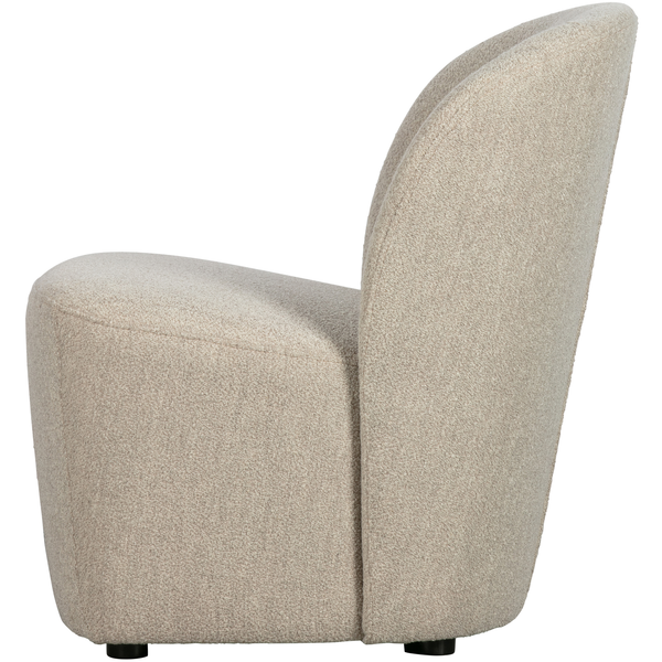 Lofty armchair bouclé natural, front view