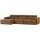 Novi chaise longue bank links karamelbruin melange