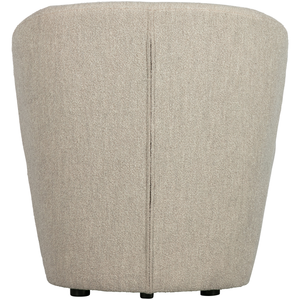 Lofty armchair bouclé natural, back view