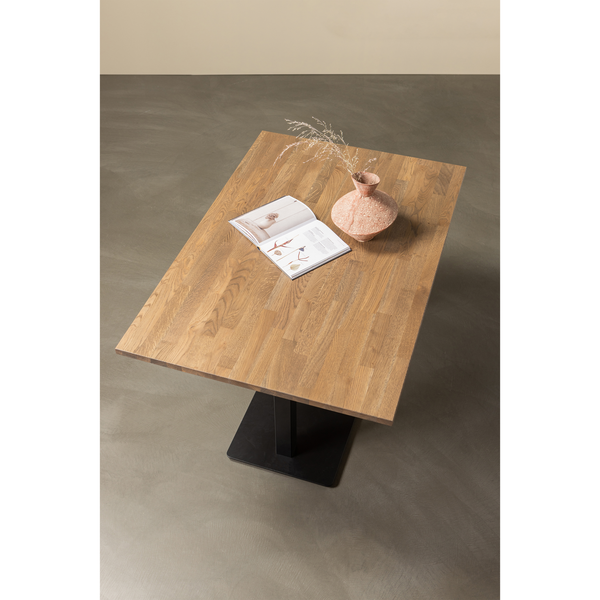 Bistro double square metal tube table base matt black 72 x 80 x 40 cm, room setting