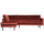 Rodeo corner sofa left velvet chestnut