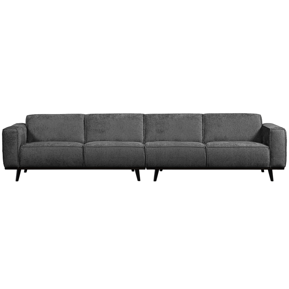 Statement XL 4-seater 372 cm structure velvet mountain, front view