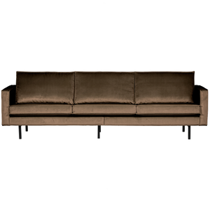 Rodeo sofa 3-seater velvet taupe, front view