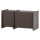 Brock meuble tv 102 cm placage frêne brun moyen