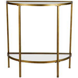 Goddess sidetable antique brass, vue de face