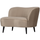 Sara lounge fauteuil droite velours kaki
