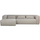 Bean hoekbank links incl. kussens lichtgrijs melange