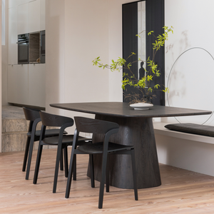 Leah dining table mdf dark brown 200x105 cm, room setting
