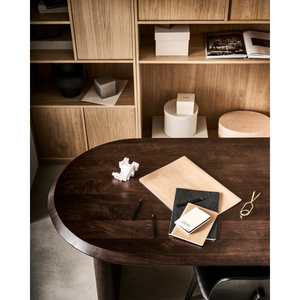 Ellips dining table mango wood walnut 90x180 cm, room setting