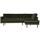 Rodeo corner sofa right velvet dark green