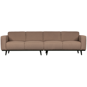 Statement 4-zits bank 280 cm bouclé nougat, vooraanzicht