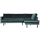 Rodeo corner sofa right velvet teal