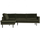 Rodeo corner sofa left velvet dark green