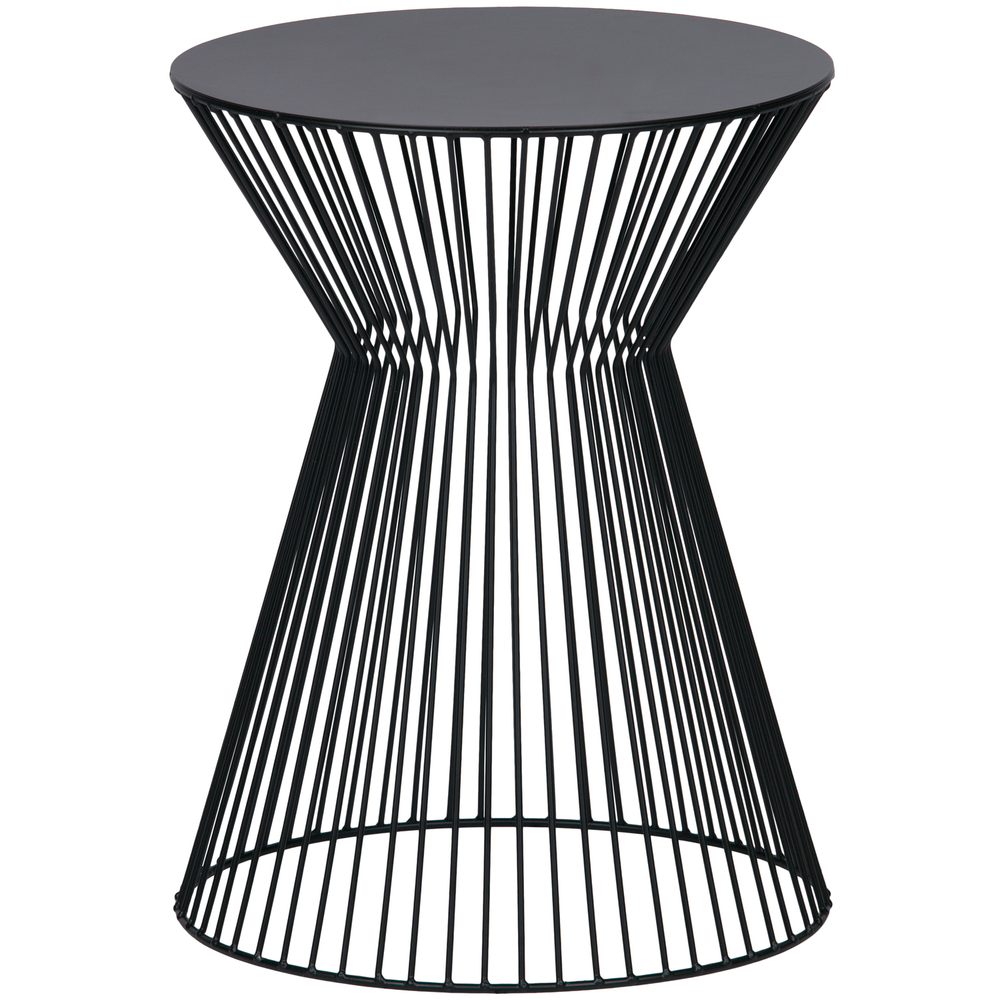 Suus bijzettafel metaal zwart, vooraanzicht