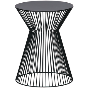Suus bijzettafel metaal zwart, vooraanzicht
