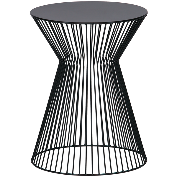Suus bijzettafel metaal zwart, vooraanzicht