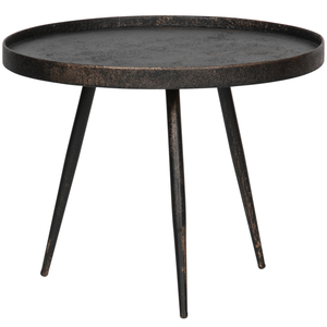 Bounds table dáppoint L bois/métal or antique 44xø58 cm, vue de face inclinée