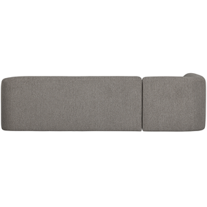 Sloping corner sofa left grey melange, back view