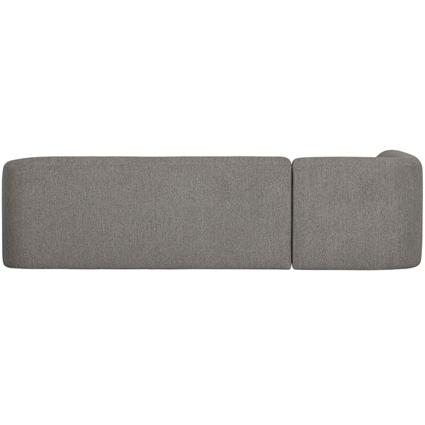 Sloping corner sofa left grey melange, back view