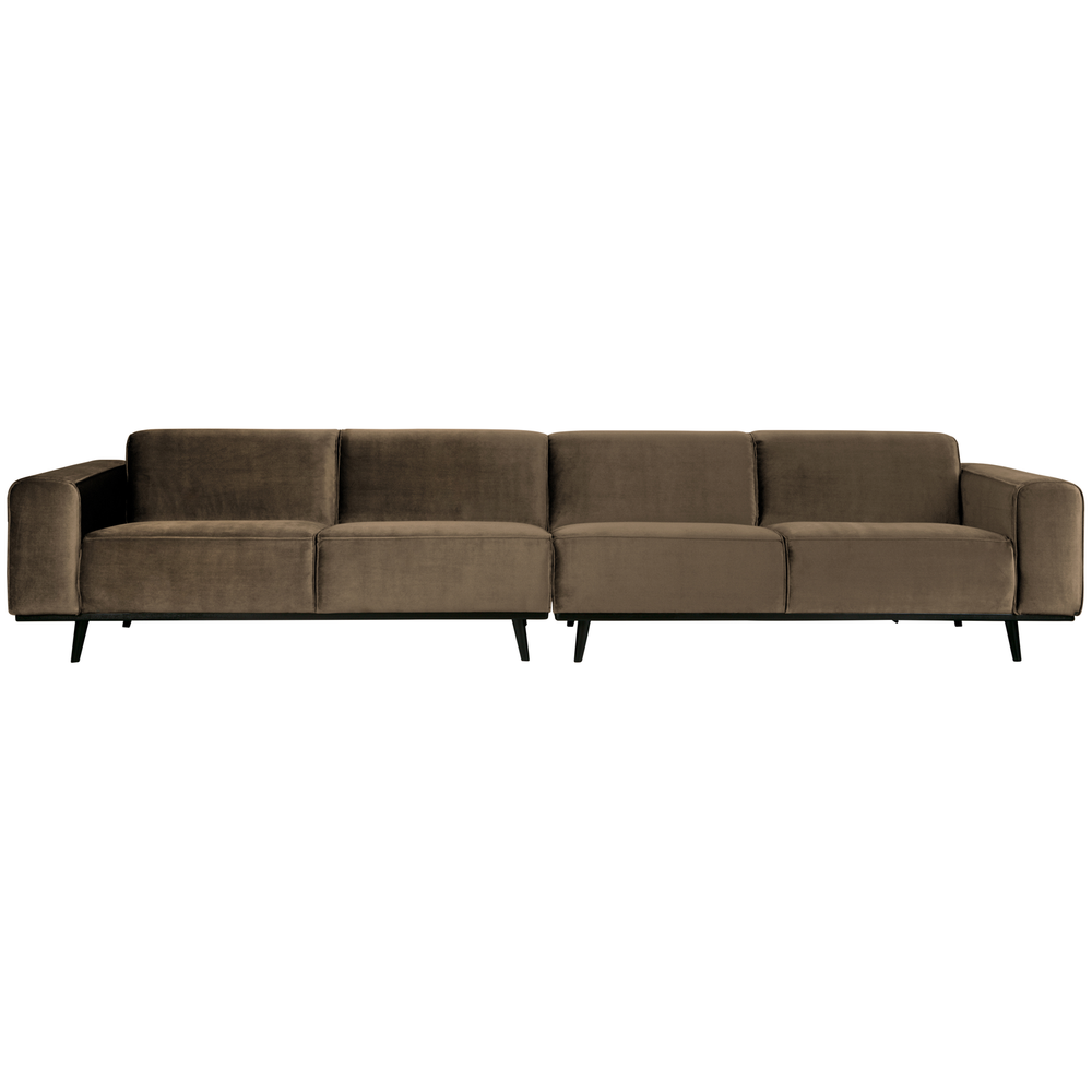 Statement XL 4-seater 372 cm velvet taupe, front view