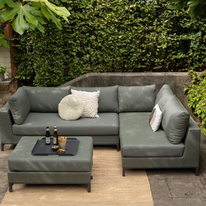 Sicilië lounge set garden right green, room setting