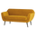 Rocco sofa 150 cm velvet ochre yellow