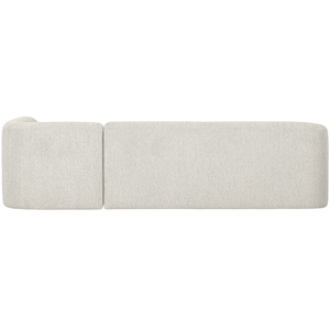 Sloping corner sofa right pearl melange, back view