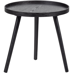 Mesa sidetable M wood black 45xø45, front view