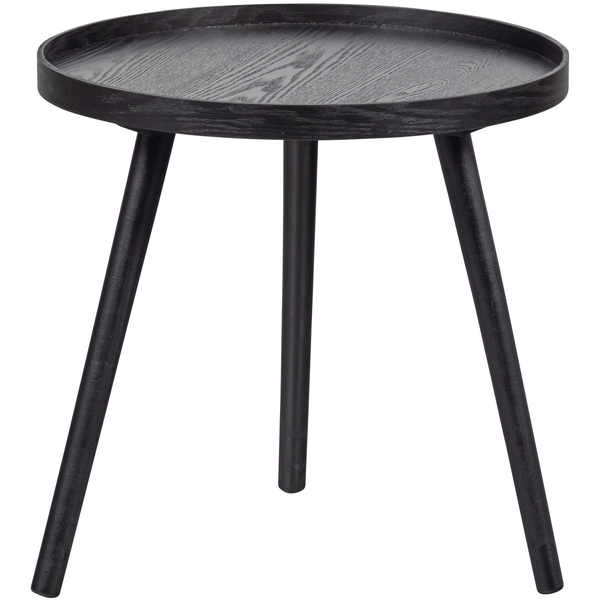 Mesa sidetable M wood black 45xø45, front view