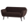 Rocco sofa 150 cm velvet dark brown