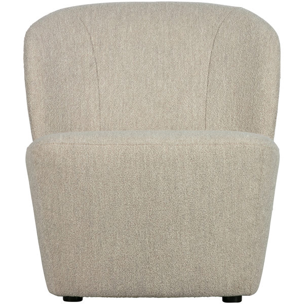 Lofty armchair bouclé natural, front view
