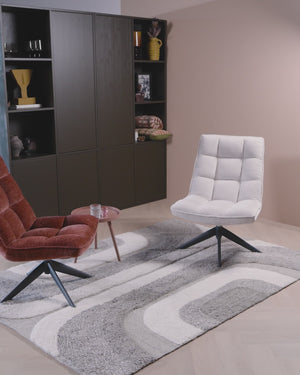 Jouke draaifauteuil chenille structuur naturel