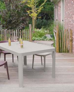 Bliss garden chair with slats plastic purple/brown