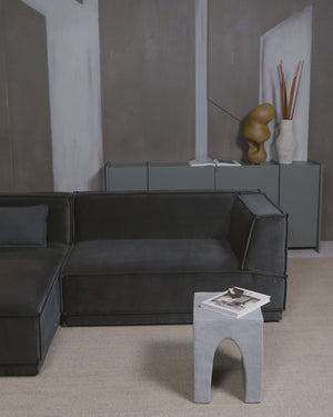 Brock sideboard 200 cm ash veneer warm grey