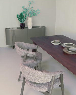 Meuble TV/buffet Liora en bois vert brillant
