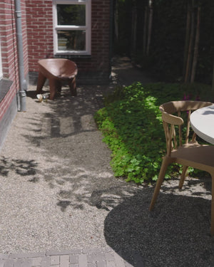 Kevon round garden table ø100 cm fibre-reinforced concrete natural