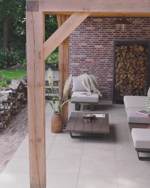 Bear tuin 3-zits bank aluminium bruin