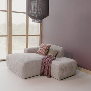 Mojo Base pouf laineux sable foncé